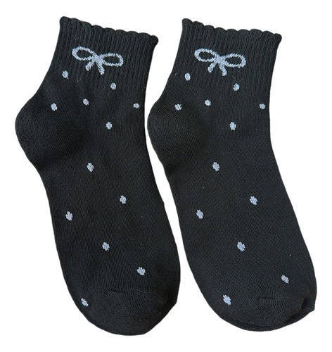 4 Pares De Calcetines Con Lazo Para Mujer, Suaves Y Cómodos