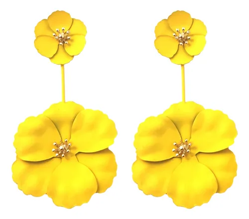 Pendientes Tipo Candelabro, Pendientes Con Flores, Ramas