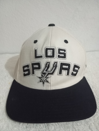 Gorra Basket Spurs San Antonio Blanco Y Negro Ajustable Lisa (Usado)