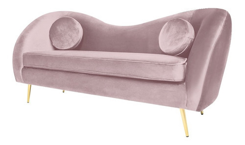 Sofá Salas Modernas Minimalistas Sillones Retro Lounge Color Rosa