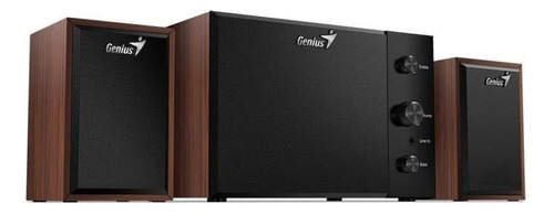 Parlantes Genius Sw 2.1 350 Subwoofer 15w Pc Notebook Madera Color Marrón