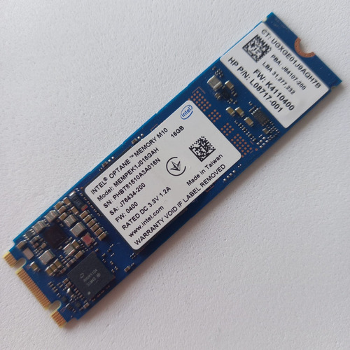 Memoria Intel Optane 16gb Pcie Nvme M.2 M10 (Usado)