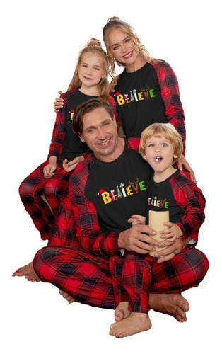 Pijamas De Navidad Familia Ropa Para Padres E Hijos Casa [u]
