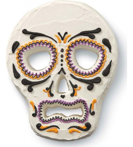 Molde Para Reposteria Calavera Wilton Color Gris Oscuro