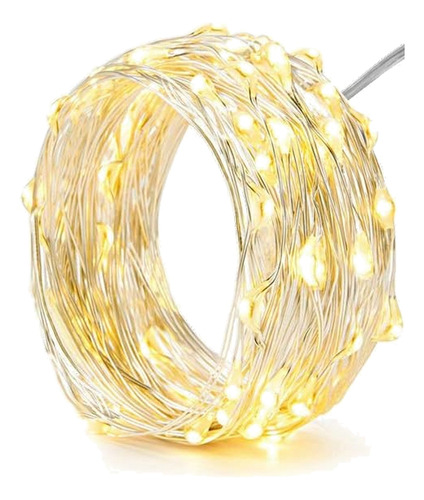 Guirnalda Hilo Micro Led Pilas 5 Metros 50 Led Alambre 