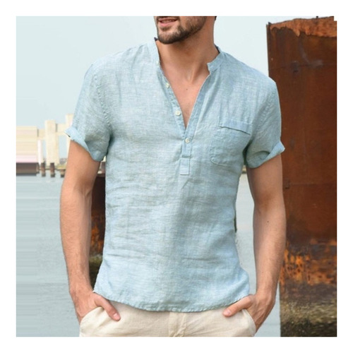 Cotton And Linen Men's Shirt Loose Men's Shirt