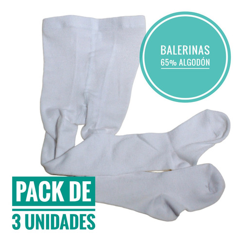 Pack 3 Und Panty Algodón Niña Bebé Guagua - Adcesorios