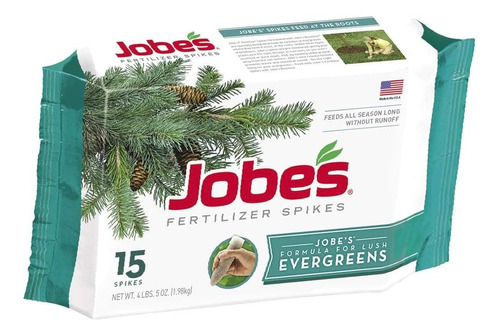 Jobe's  Evergreen - Picos Fertilizantes, 15, Marrón - 1 Paqu