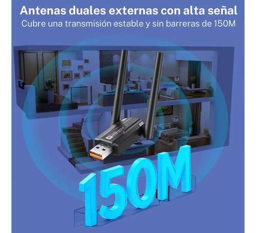 Ax900m Adaptador Usb Wifi 6 Bluetooth 5.4
