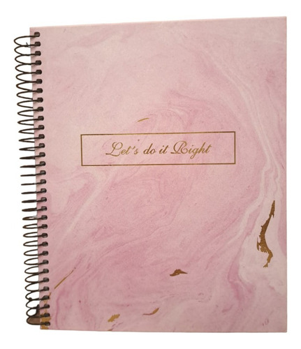 Libreta Francesa Cuaderno Pasta Dura Con Espiral 150 Hojas Color Rosa