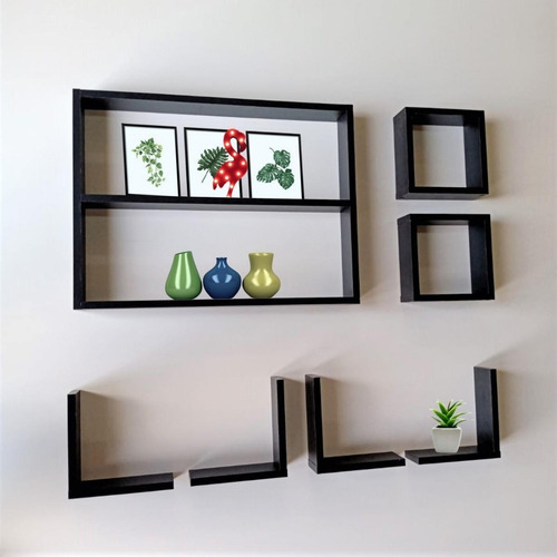 Kit 7 Prateleiras Nicho Mdf Madeira Escritório Sala Quarto