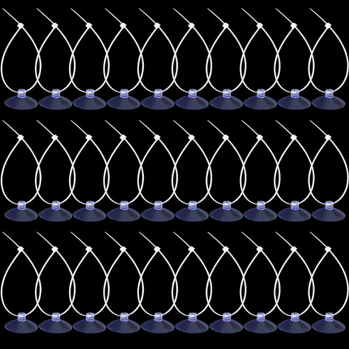 Ancirs 30 Ventosas De 1.378 In Con 50 Lazos Transparentes Co