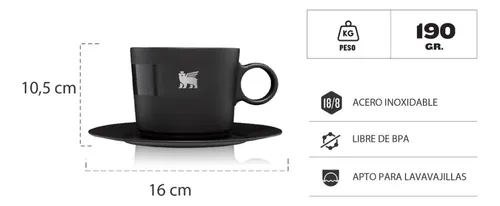 Taza Stanley Daybreak Cup + Plato 192ml Negro