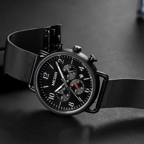 Relojes De Pulsera Megir 2158g Con Calendario Cronógrafo