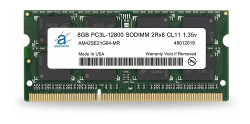 Memoria Ram 8gb Ddr3 1600mhz Pc3l-12800 Sodimm Adamanta