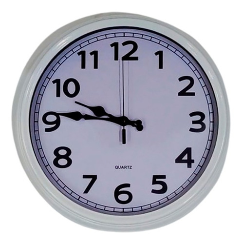 Reloj De Pared Grande Clasico Con Numeros 35 Cm Gtia Newmar