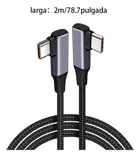 Cable Usb Tipo C De Carga Rápida Datos 2 Metro 100w