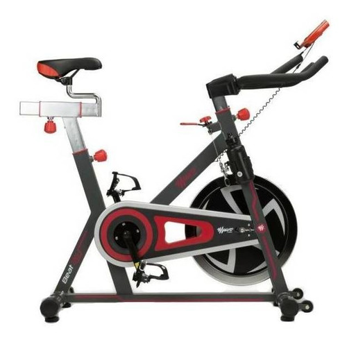 Bicicleta Fija Muvo Beat 36 Para Spinning Color Gris Y Rojo