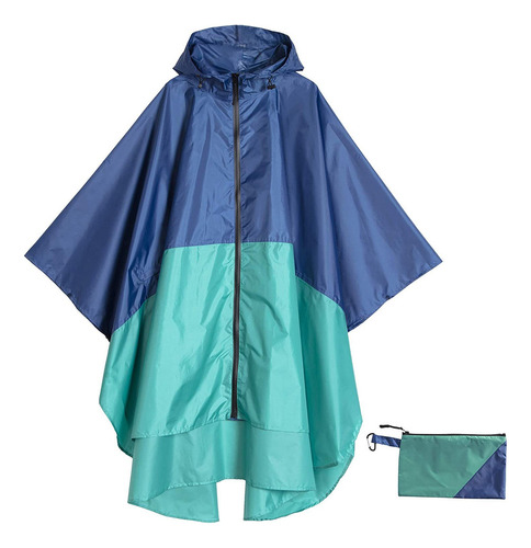 Poncho De Lluvia Con Capucha Impermeable Con Cremallera