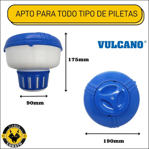 Imagen 7 de 10 de Boya Cloro Dosificador Pastilla Reforzada Vulcano Pileta