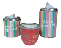 Comprar Set Matero Equipo De Mate Kit Yerbera Azucarera Mate Happy