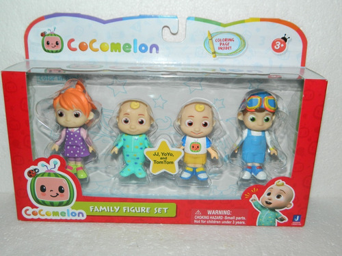 Cocomelon Set 4 Figuras Familia Jj Tomtom Yoyo