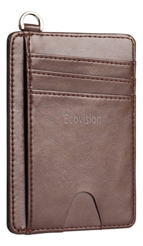 Ecovision Cartera Delgada Minimalista Con Bolsillo Frontal, 