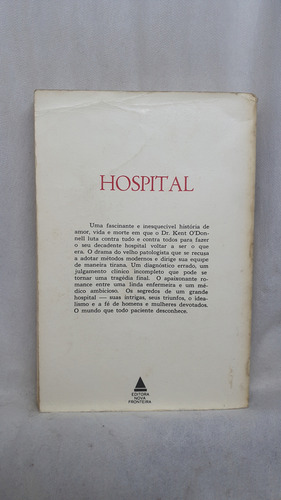 Livro Hospital - Arthur Hailey - Editora Nova Fronteira (Usado)