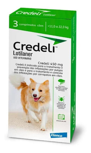 Antipulgas Credeli Para Cães 11,0 A 22,0kg - Elanco