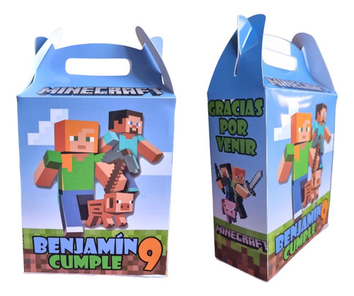 Caja Para Dulces O Sospresa Personalizadas Minecraft X6u