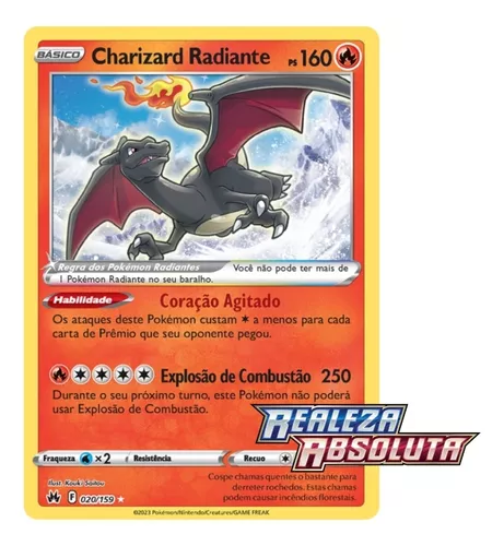 Carta Pokemon Shiny Charizard vendida por mais de $10.000