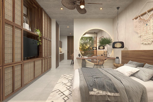 Imagen 15 de 22 de Departamento En Venta En Tulum , Distrito Arte, Estudio