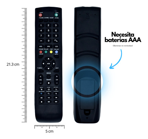 Control Remoto Para Polaroid Android Tv Azul
