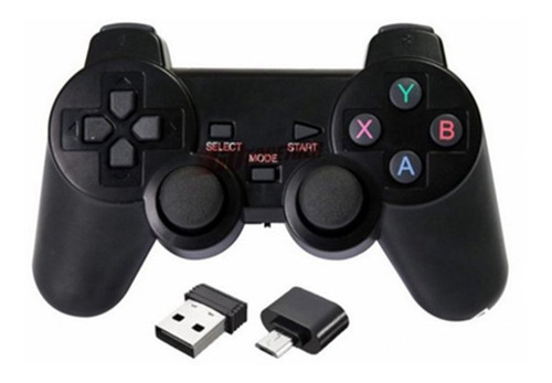 Imagen 1 de 5 de Wireless Usb Gamepad Joystick Para Android Tv Box Negro Lx