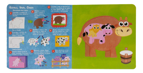 Minha Arte Em Quebra-cabeça Estêncil: Animais Da Fazenda, De Little Pearl Books. Editorial Todolivro, Capa Mole Em Português