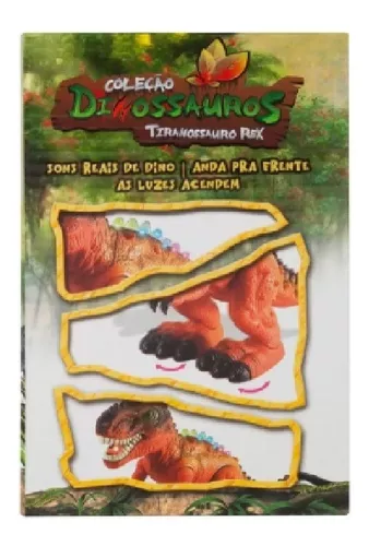 Dinossauro T-Rex Coleção Dinossauro Laranja - Zoop Toys