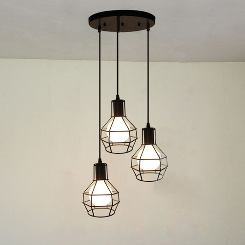 Lámpara De Techo Vintage, Iluminación De Candelabro Industri