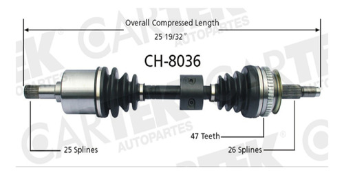 Flecha Delantera Izquierda Grand Caravan 88-95 Completa Ck