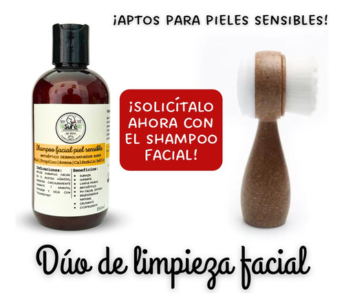 Cepillo Facial De Bambú 2 En 1 De Fibra De Coco