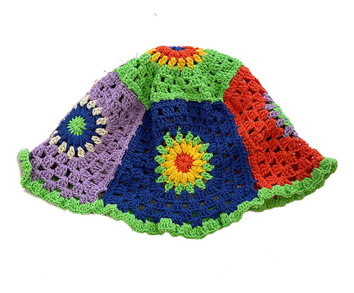Gorros De Punto For Mujer, Sombrero De Ganchillo Multicolor