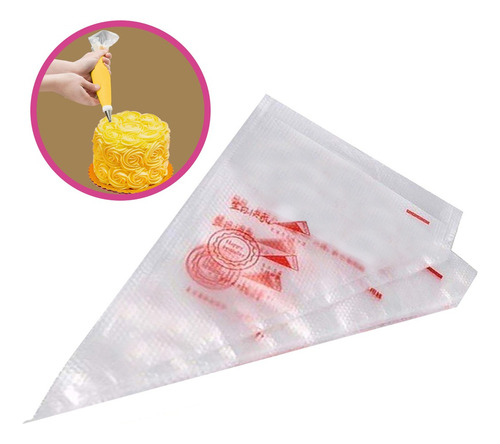 Aleissi 300 Mangas Desechables Pasteleras Reposteria 35cm Color Transparente