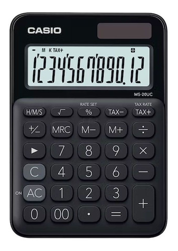 Calculadora De Escritorio Negro Casio Ms-20uc