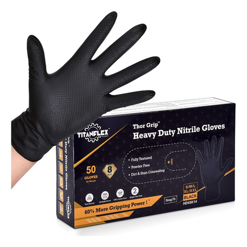 Guantes Industriales De Nitrilo Texturados, 50 Pares, En ...