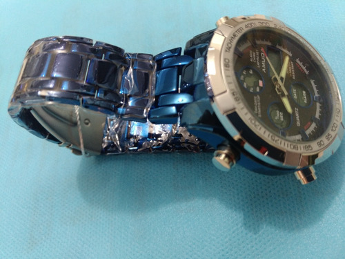 Relógio Dourado Amuda Masculino Original De Luxo Promoção
