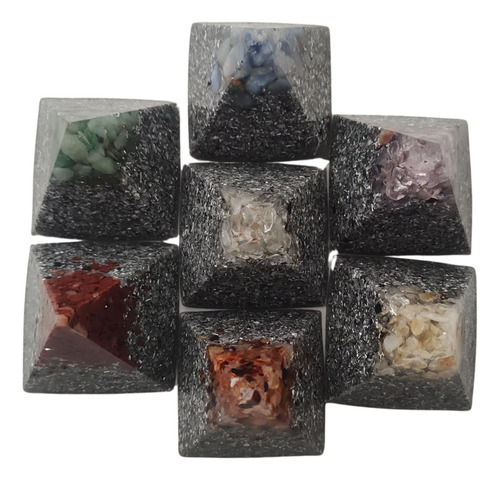 Orgonitas Set 7 Pirámides Para Alinear Chakras