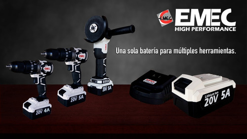 Esmeriladora Pulidora 20v Brushless 2 Bateri Emec Egbl20v2x5