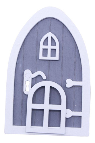 Casa De Muñecas De Madera Puerta En Miniatura Decoración