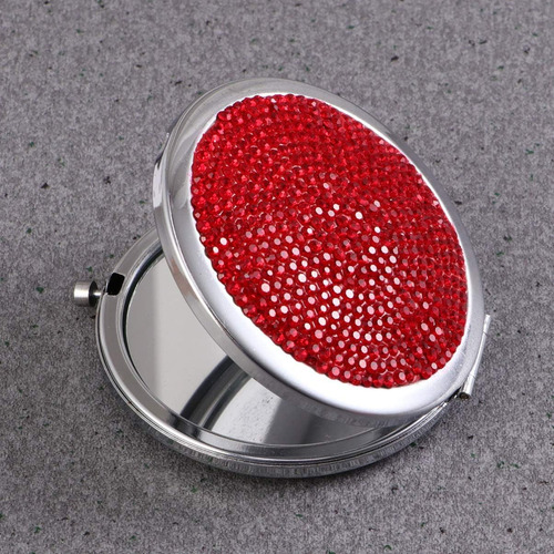 Lurrose Espejo Redondo Bling Espejo Compacto Espejo Plegable
