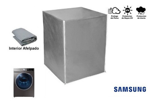 Cubre Lavadora Carga Frontal Imper/felpa 18-25kg Samsung 90c