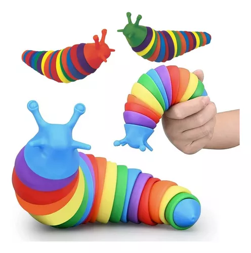 Brinquedo Lesma Caracol Lagarta De Minhocas Anti Stress Alivia o Estresse -  Kids Think Big - Pop It Fidget - Magazine Luiza